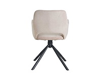 Colenis - roma eetkamerstoel - set van 4 - beige - velvet - fluweel - design - industrieel - metalen poten - afbeelding 3 van  3