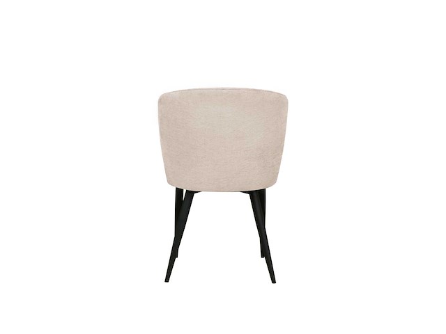 Colenis - sara eetkamerstoel - set van 4 - beige - chenille stof - industrieel - zwarte poten - afbeelding 5 van  5