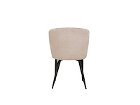 Colenis - sara eetkamerstoel - set van 4 - beige - linnen stof - industrieel - zwarte poten - afbeelding 5 van  5