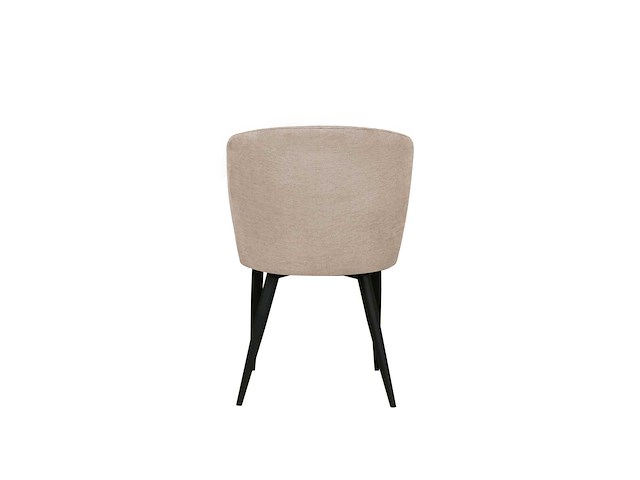 Colenis - sara eetkamerstoel - set van 4 - taupe - chenille stof - industrieel - zwarte poten - afbeelding 5 van  5