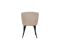 Colenis - sara eetkamerstoel - set van 4 - taupe - chenille stof - industrieel - zwarte poten - afbeelding 5 van  5