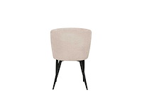 Colenis - sara eetkamerstoel - set van 6 - beige - chenille stof - industrieel - zwarte poten - afbeelding 5 van  5