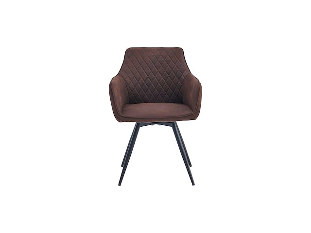 Colenis - sierra eetkamerstoel - set van 4 - bruin - microfiber stof - microvezel - industrieel - afbeelding 2 van  4