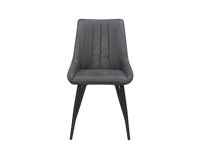 Colenis - skandi eetkamerstoel - set van 4 - antraciet - microvezel - microfiber - industrieel - design - comfortabele en duurzame eetkamerstoelen - afbeelding 2 van  2