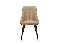 Colenis - skandi eetkamerstoel - set van 4 - beige - microvezel - microfiber - industrieel - design - comfortabele en duurzame eetkamerstoelen - afbeelding 3 van  4