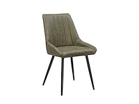 Colenis - skandi eetkamerstoel - set van 4 - groen - microvezel - microfiber - industrieel - design - comfortabele en duurzame eetkamerstoelen - afbeelding 1 van  4