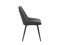 Colenis - skandi eetkamerstoel - set van 6 - antraciet - microvezel - microfiber - industrieel - design - comfortabele en duurzame eetkamerstoelen - afbeelding 4 van  4
