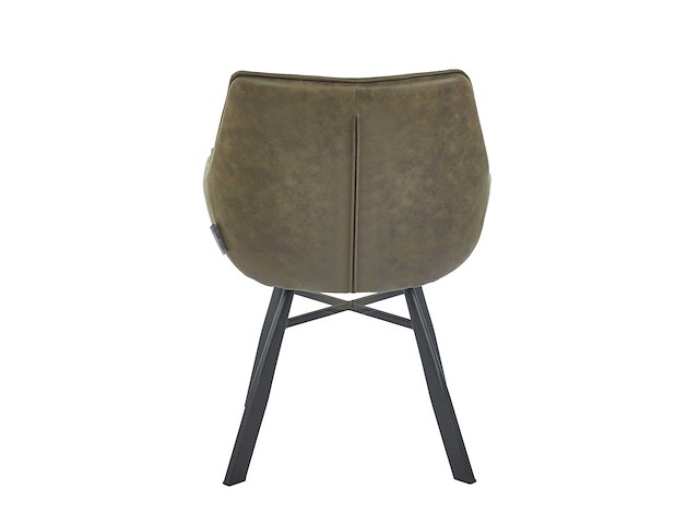 Colenis - solido eetkamerstoel - set van 4 - groen - microfiber stof - industrieel - met armleuning - stoel - afbeelding 2 van  2