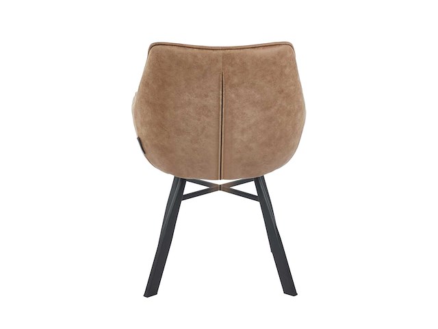 Colenis - solido eetkamerstoel - set van 4 - wood - microfiber stof - industrieel - met armleuning - stoel - afbeelding 4 van  4