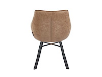 Colenis - solido eetkamerstoel - set van 4 - wood - microfiber stof - industrieel - met armleuning - stoel - afbeelding 4 van  4