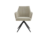 Colenis - sophie eetkamerstoel - set van 4 - beige - bouclé stof - met armleuning - afbeelding 2 van  4