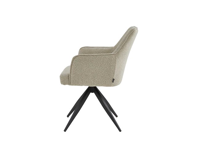 Colenis - sophie eetkamerstoel - set van 4 - beige - bouclé stof - met armleuning - afbeelding 3 van  4