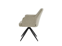 Colenis - sophie eetkamerstoel - set van 4 - beige - bouclé stof - met armleuning - afbeelding 3 van  4