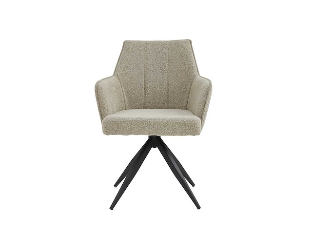 Colenis - sophie eetkamerstoel - set van 4 - beige - bouclé stof - met armleuning - afbeelding 2 van  4