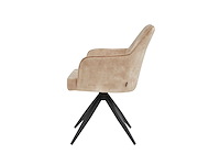 Colenis - sophie eetkamerstoel - set van 6 - beige - adoré velvet - met armleuning - afbeelding 3 van  4