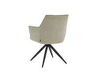 Colenis - sophie eetkamerstoel - set van 6 - beige - bouclé stof - met armleuning - afbeelding 2 van  2