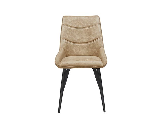 Colenis - svensk eetkamerstoel - set van 4 - beige - microvezel - microfiber - industrieel - design - comfortabele en duurzame eetkamerstoelen - afbeelding 3 van  4