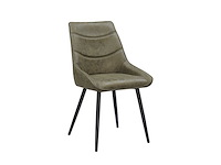 Colenis - svensk eetkamerstoel - set van 4 - groen - microvezel - microfiber - industrieel - design - comfortabele en duurzame eetkamerstoelen - afbeelding 1 van  4