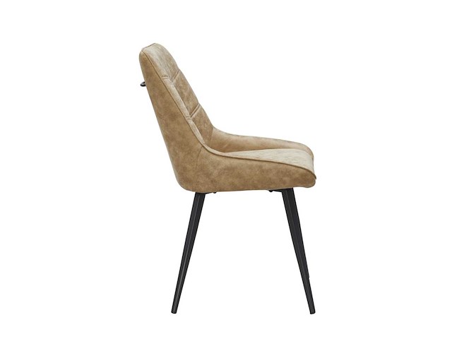 Colenis - svensk eetkamerstoel - set van 6 - beige - microvezel - microfiber - industrieel - design - comfortabele en duurzame eetkamerstoelen - afbeelding 2 van  4