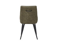 Colenis - svensk eetkamerstoel - set van 6 - groen - microvezel - microfiber - industrieel - design - comfortabele en duurzame eetkamerstoelen - afbeelding 2 van  4
