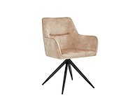 Colenis - tess eetkamerstoel - set van 4 - beige - adoré velvet - met armleuning - afbeelding 1 van  3