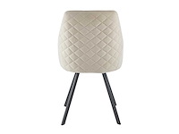 Colenis - twisty eetkamerstoel - set van 4 - beige - velvet - zwarte poten - afbeelding 4 van  4