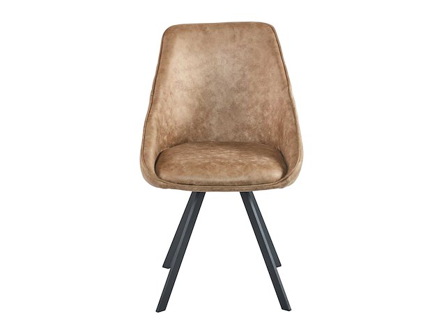 Colenis - twisty eetkamerstoel - set van 6 - wood - microfiber - zwarte poten - afbeelding 2 van  3