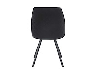 Colenis - twisty eetkamerstoel - set van 6 - zwart - velvet - zwarte poten - afbeelding 4 van  4