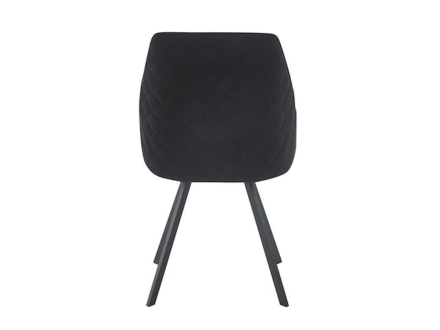Colenis - twisty eetkamerstoel - set van 6 - zwart - velvet - zwarte poten - afbeelding 4 van  4