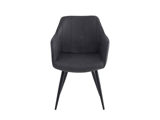 Colenis - verto eetkamerstoel - set van 4 - antraciet - microfiber stof - microvezel - industrieel - afbeelding 4 van  5