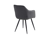 Colenis - verto eetkamerstoel - set van 6 - antraciet - microfiber stof - microvezel - industrieel - afbeelding 2 van  5
