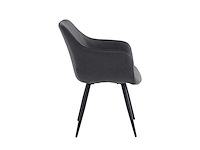 Colenis - verto eetkamerstoel - set van 6 - antraciet - microfiber stof - microvezel - industrieel - afbeelding 5 van  5