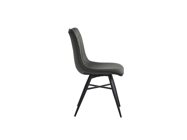 Colenis - verty eetkamerstoel - set van 6 - antraciet - microvezel - microfiber - industrieel - design - afbeelding 2 van  2