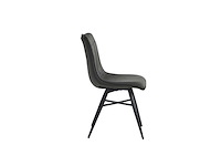 Colenis - verty eetkamerstoel - set van 6 - antraciet - microvezel - microfiber - industrieel - design - afbeelding 2 van  2