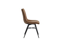 Colenis - verty eetkamerstoel - set van 6 - cognac - pu - industrieel - design - afbeelding 2 van  2