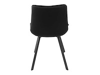 Colenis - zera eetkamerstoel - set van 4 - zwart - velvet - afbeelding 4 van  4