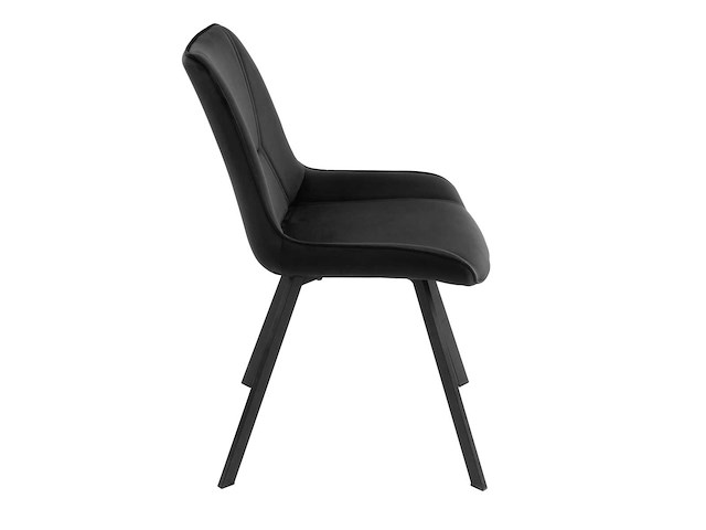 Colenis - zera eetkamerstoel - set van 6 - zwart - velvet - afbeelding 3 van  4