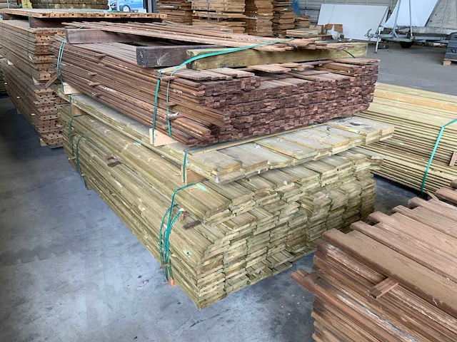 Collstrop partij onderdelen voor houten tuinomheining (2x) - afbeelding 2 van  5