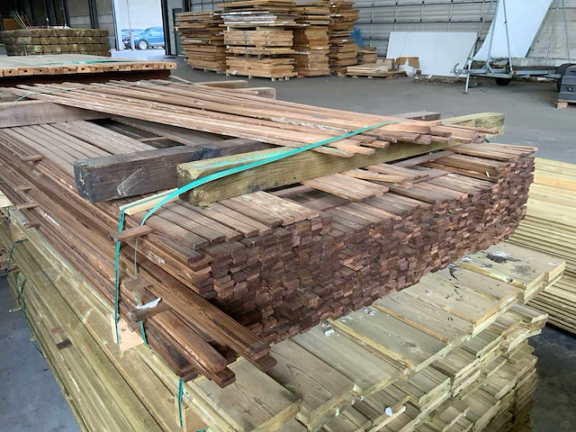 Collstrop partij onderdelen voor houten tuinomheining (2x) - afbeelding 3 van  5