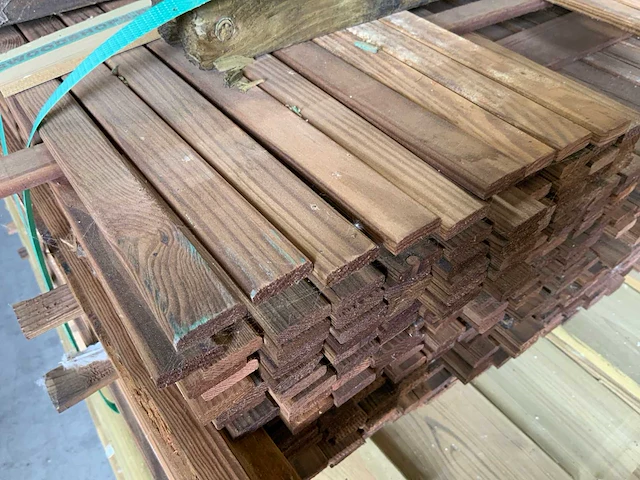 Collstrop partij onderdelen voor houten tuinomheining (2x) - afbeelding 4 van  5
