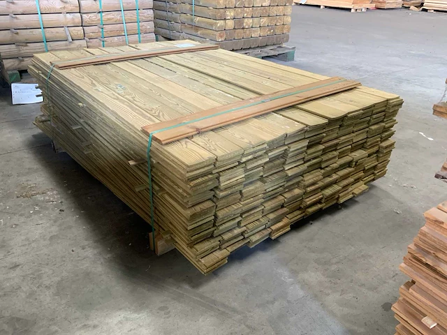 Collstrop partij onderdelen voor houten tuinomheining - afbeelding 2 van  3