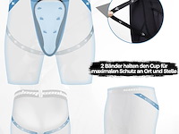 Colomg heren diepe bescherming suspensorium compressiebroek ondergoed met cup voor vechtsport - afbeelding 3 van  4