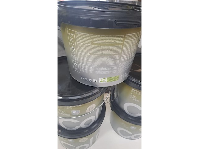 Color houtverf 10x3 liter, kalkwit satin - afbeelding 1 van  3