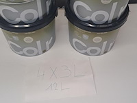Color houtverf 10x3 liter, kalkwit satin - afbeelding 3 van  3