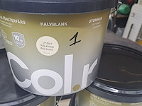 Color houtverf 10x3 liter, kalkwit satin - afbeelding 2 van  3