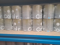 Color houtverf 12x 1 liter, wit satin - afbeelding 1 van  1