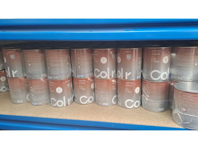 Color houtverf 12x 1 liter, wit satin - afbeelding 1 van  1