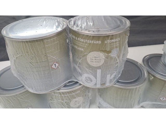 Color houtverf 40x0,5 liter, kalkwit satin - afbeelding 1 van  1