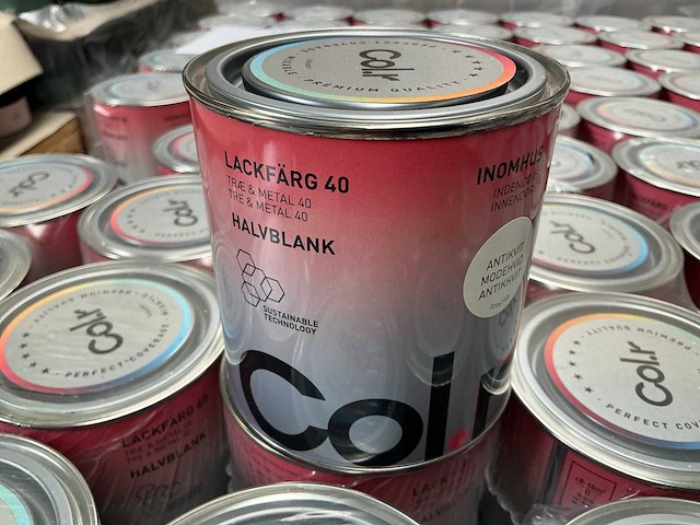 Col.r hout en metaal interieur verf zijdeglans wit 500 ml (140x) - afbeelding 1 van  5