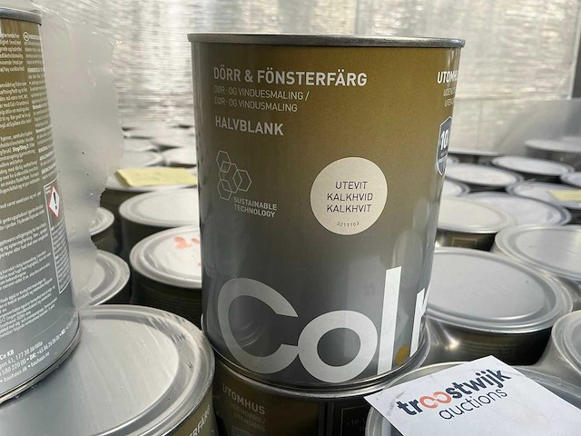 Col.r kalkwit 1000ml buiten verf (216x) - afbeelding 1 van  3